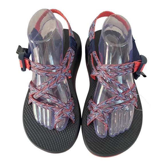 NEW Chaco ZX2 Classic Sport Sandals Strappy Motif Eclipse Blue Coral Women’s 10 - Picture 4 of 14